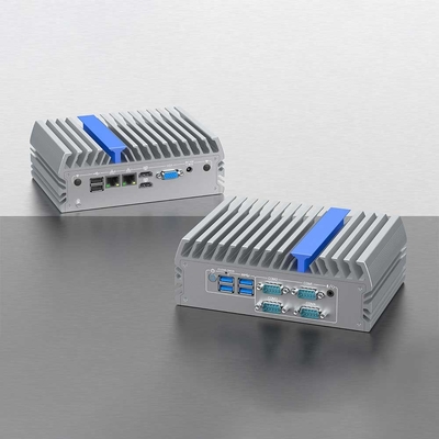 2 Lan 2 Com Wall Mount Mini PC Small Size DDR4 Win10 For Monitoring System