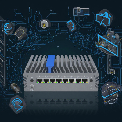 Compact 8 LAN Firewall Appliance Core Ultra 7 155U For Cyber Security