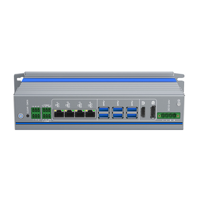 Powerful Mini Pc 24v Fanless 12th Gen Core Mini Comput Linux With 6 USB3.0 4 LAN Ports