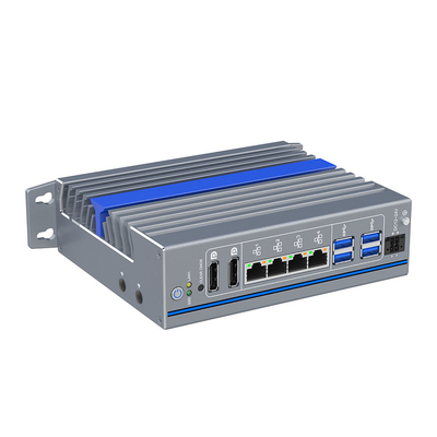 Book Type Industrial Computer Core I7 Fanless Pc Linux 4 Lan Ports Embedded Mini Pc