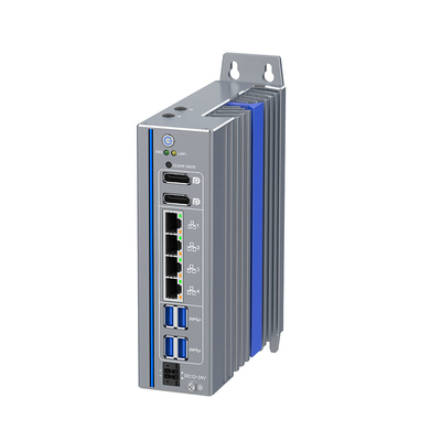 12th Gen I5 Mini PC 4 Port Ethernet Support WiFi CAN GPIO COM Din Rail Computer